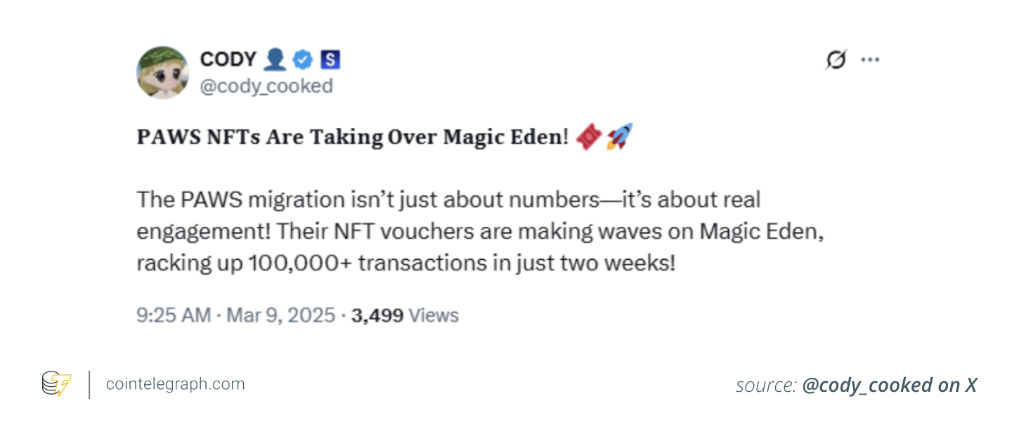 PAWS NFTs on Magic Eden